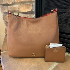 NWT Kate Spade pebbled leather purse & matching wallet